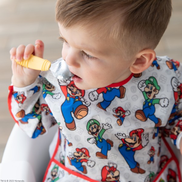 Segunda Oportunidad (sin embalaje original) Babero con Mangas - 6-24 meses - Nintendo® Super Mario™ & Luigi