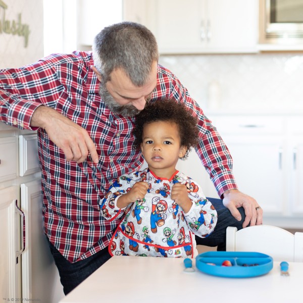 Segunda Oportunidad (sin embalaje original) Babero con Mangas - 6-24 meses - Nintendo® Super Mario™ & Luigi