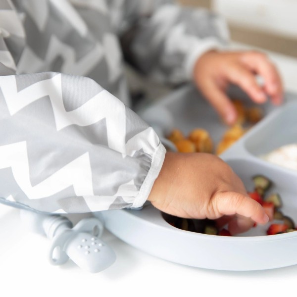 Second Chance (No Original Packaging) - Sleeved Bib - Grey Chevron