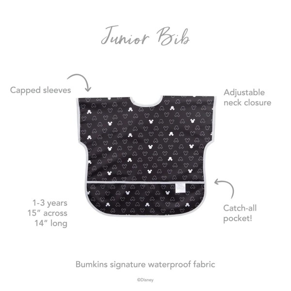 Second Chance (No Original Packaging) - Junior Bib - 1-3 years - Disney Mickey Mouse - Icon Black + White