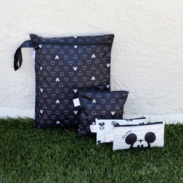 Tweede kans (zonder originele verpakking) - Wet Bag - Disney Mickey Mouse - Icon Black + White