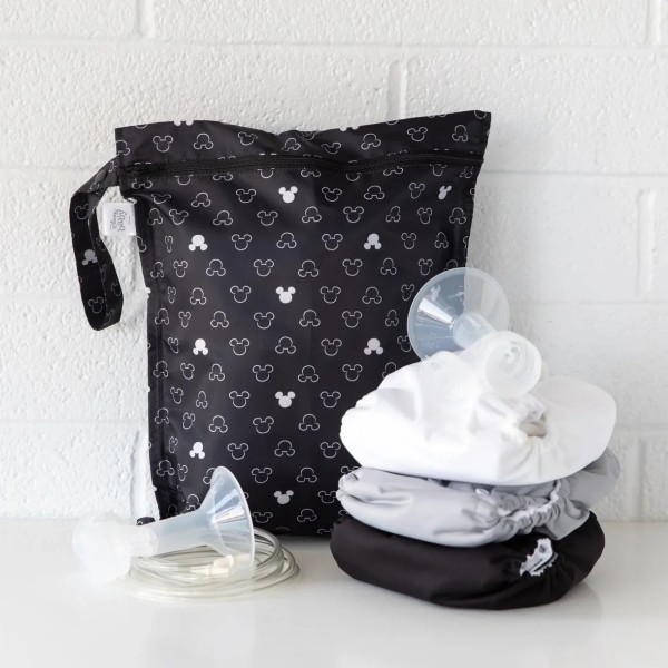 Tweede kans (zonder originele verpakking) - Wet Bag - Disney Mickey Mouse - Icon Black + White