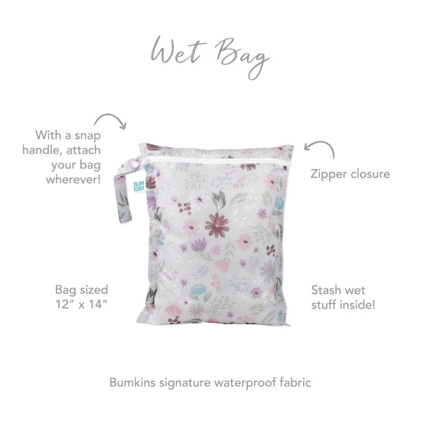 Tweede kans (zonder originele verpakking) - Wet Bag - Grijs Bloemen