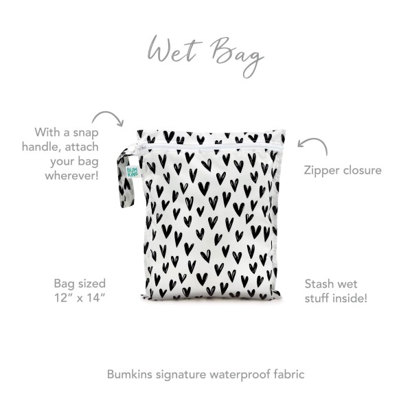 Tweede kans (zonder originele verpakking) - Wet Bag - Wit Hartjes