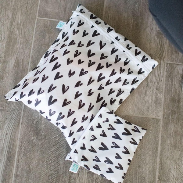 Tweede kans (zonder originele verpakking) - Wet Bag - Wit Hartjes