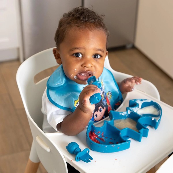 Deuxième chance (sans emballage d'origine) - Chewtensils® ustensiles en silicone - Batman - Bleu