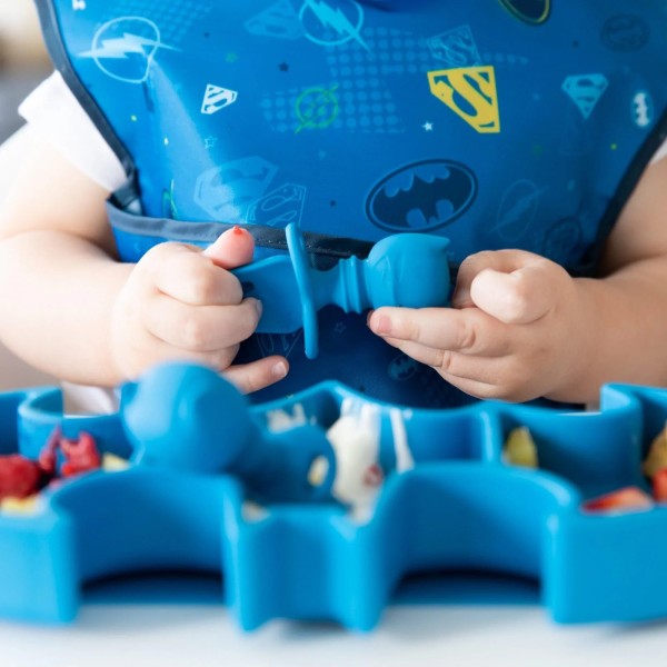 Deuxième chance (sans emballage d'origine) - Chewtensils® ustensiles en silicone - Batman - Bleu