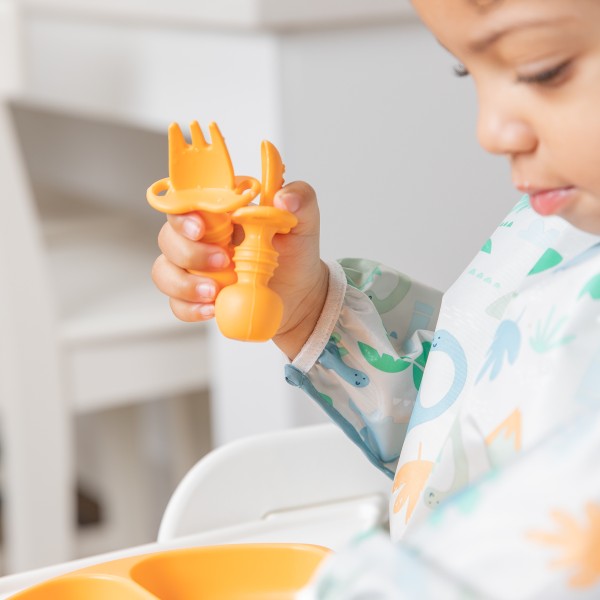 Deuxième chance (sans emballage d'origine) - Chewtensils® ustensiles en silicone - Orange