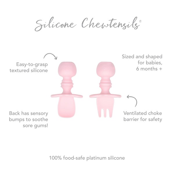 Deuxième Chance (sans emballage d'origine) - Chewtensils® Ustensiles en Silicone - Rose