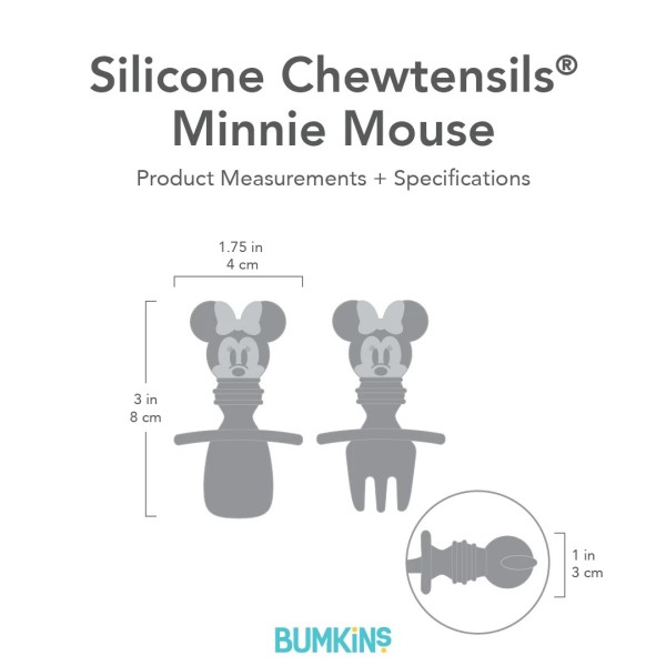 Deuxième Chance (sans emballage d'origine) - Chewtensils® Ustensiles en Silicone - Disney Minnie Mouse