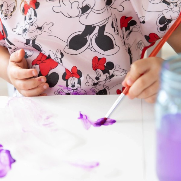 Tweede kans (zonder originele verpakking) - Kinder schilderschort korte mouw - Disney Minnie Mouse - Roze
