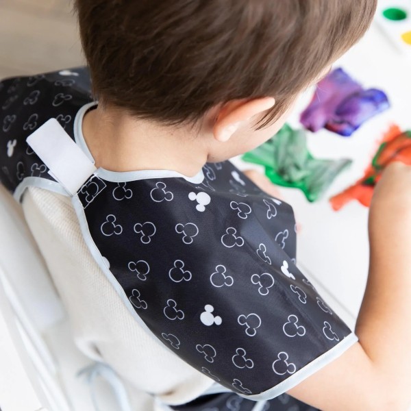Second Chance (No Original Packaging) - Short-Sleeved Art Smock - 3-7 years - Disney Mickey Mouse - Icon Black + White