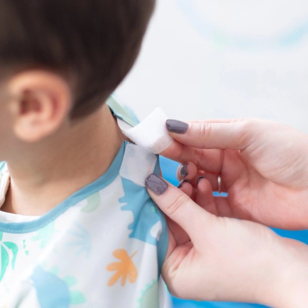 Segunda Oportunidad (sin embalaje original) - Babero de Manga Corta - Gris Dinosaurios