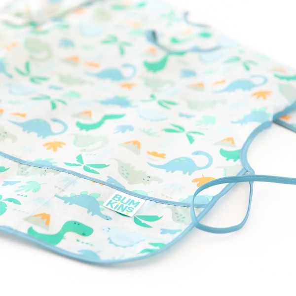 Segunda Oportunidad (sin embalaje original) - Babero de Manga Corta - Gris Dinosaurios