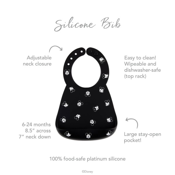 Second Chance (No Original Packaging) - Silicone Bib - 6-24 months - Disney Mickey Mouse - Faces