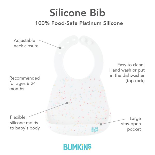 Second Chance (No Original Packaging) - Silicone Bib - 6-24 months - Poudre vanillée