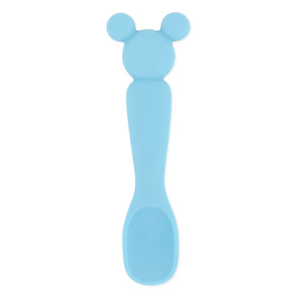 Deuxième Chance (sans emballage d'origine) - Ensemble de Premier Repas en Silicone - Disney Mickey Mouse - Light Blue