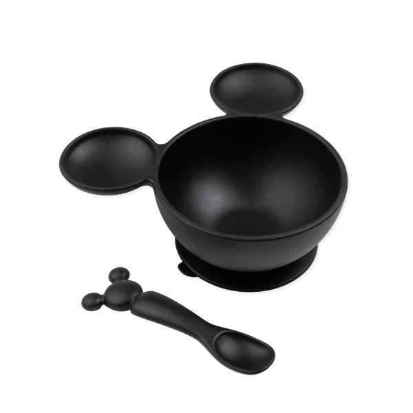 Second Chance (No Original Packaging) - Silicone First Feeding Set - Disney Mickey Mouse - Classic Black