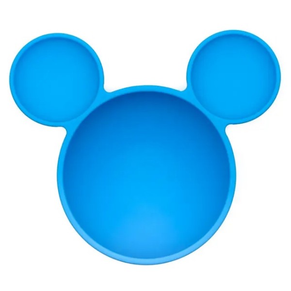 Zweite Chance (ohne Originalverpackung) - Erstes Fütterungsset aus Silikon - Disney Micky Maus - Blau