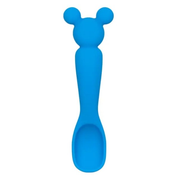 Zweite Chance (ohne Originalverpackung) - Erstes Fütterungsset aus Silikon - Disney Micky Maus - Blau