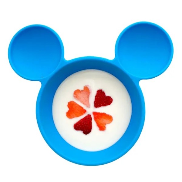 Zweite Chance (ohne Originalverpackung) - Erstes Fütterungsset aus Silikon - Disney Micky Maus - Blau