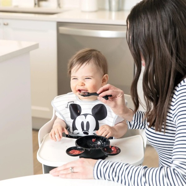 Second Chance (No Original Packaging) - Silicone First Feeding Set - Disney Mickey Mouse - Classic Black