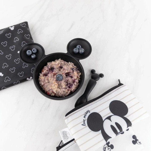 Second Chance (No Original Packaging) - Silicone First Feeding Set - Disney Mickey Mouse - Classic Black