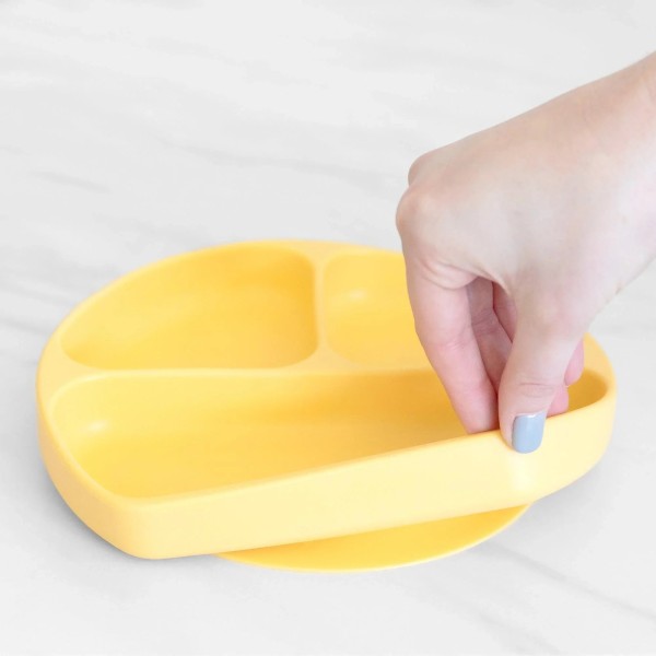 Second Chance (No Original Packaging) - Silicone Grip Dish (3 section) - Jaune