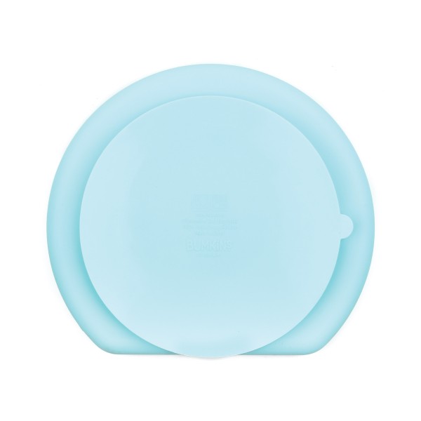 Zweite Chance (ohne Originalverpackung) - Silikonteller mit Saugnapf (3 Fächer) - Blau