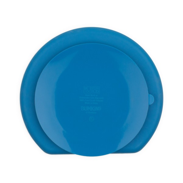 Deuxième chance (sans emballage d'origine) - Plat à ventouse en silicone (3 compartiments) - Bleu Foncé