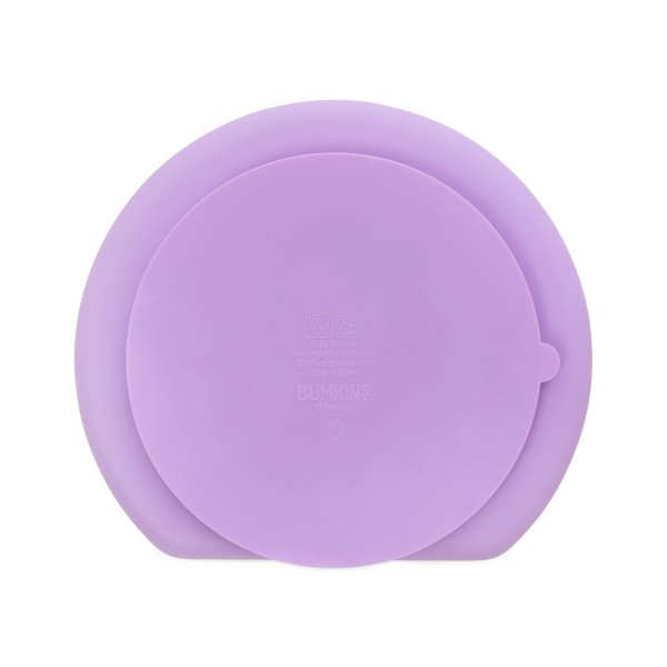 Deuxième chance (sans emballage d'origine) - Plat à ventouse en silicone (3 compartiments) - Lavande