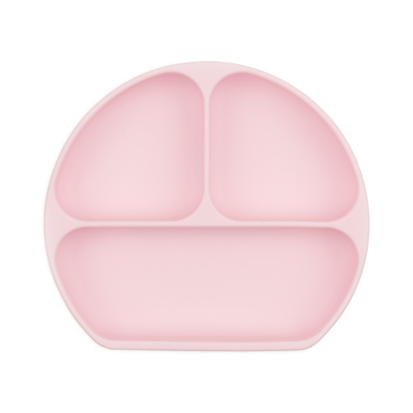 Second Chance (No Original Packaging) - Silicone Grip Dish (3 section) - Rose