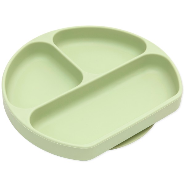 Segunda oportunidad (sin embalaje original) - Plato adherente de silicona (3 compartimentos) - Salvia