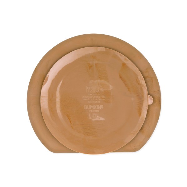 Second Chance (No Original Packaging) - Silicone Grip Dish (3 section) - Wood Grain