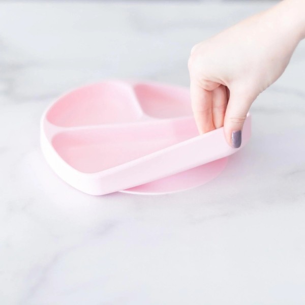 Second Chance (No Original Packaging) - Silicone Grip Dish (3 section) - Rose