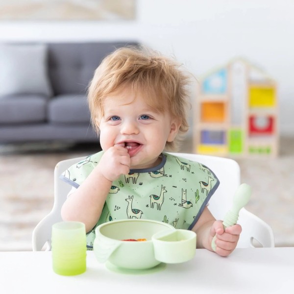 Second chance (no original packaging) - Silicone first feeding set - Sage