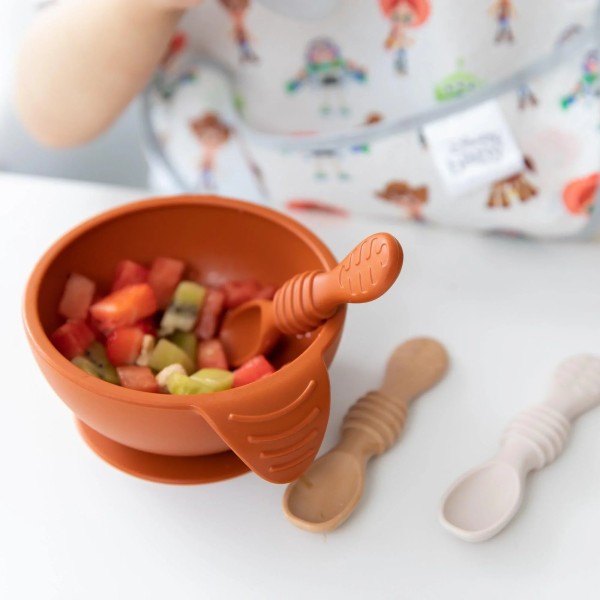 Tweede kans (zonder originele verpakking) - Siliconen eerste baby eetset - Klei
