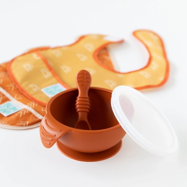 Tweede kans (zonder originele verpakking) - Siliconen eerste baby eetset - Klei