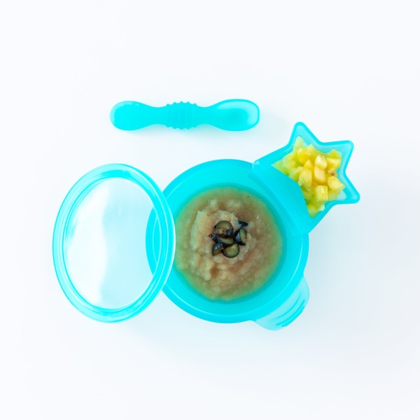 Second Chance (No Original Packaging) - Silicone First Feeding Set - Blue Jelly