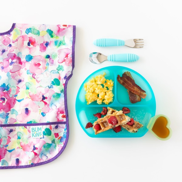 Tweede kans (zonder originele verpakking) - Siliconen vakjesbord met zuignap (3 vaks) - Blauw Jelly