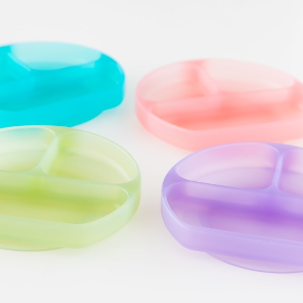 Tweede kans (zonder originele verpakking) - Siliconen vakjesbord met zuignap (3 vaks) - Groen Jelly