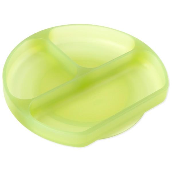 Tweede kans (zonder originele verpakking) - Siliconen vakjesbord met zuignap (3 vaks) - Groen Jelly