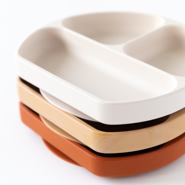 Tweede Kans (zonder originele verpakking) - Siliconen Vakjesbord met Zuignap (3 vaks)