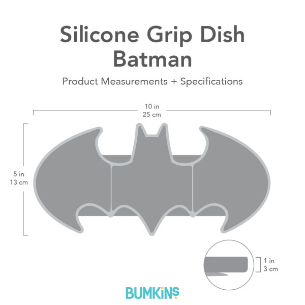 Zweite Chance (ohne Originalverpackung) - Silikon-Teller mit Saugnapf - Batman - Blau