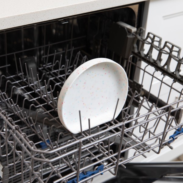 Tweede Kans (zonder originele verpakking) - Siliconen Bord met Zuignap - Vanille Sprinkle