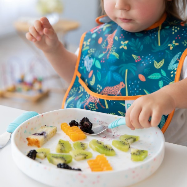 Tweede Kans (zonder originele verpakking) - Siliconen Bord met Zuignap - Vanille Sprinkle