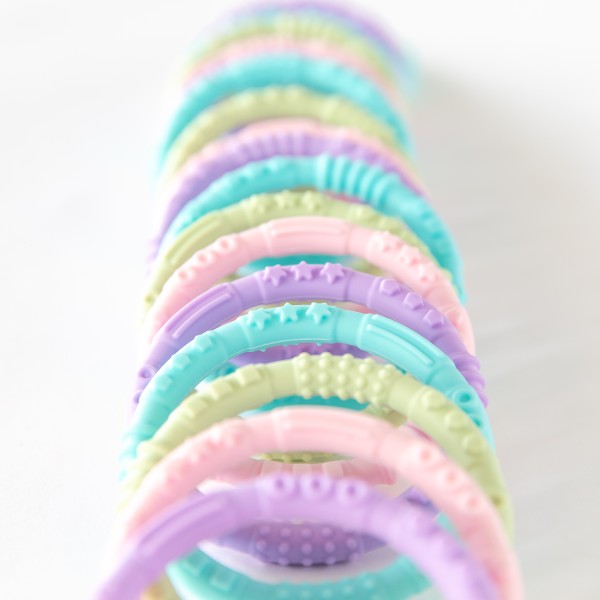 Second chance (no original packaging) - Silicone teething rings (4 pack) - Spring