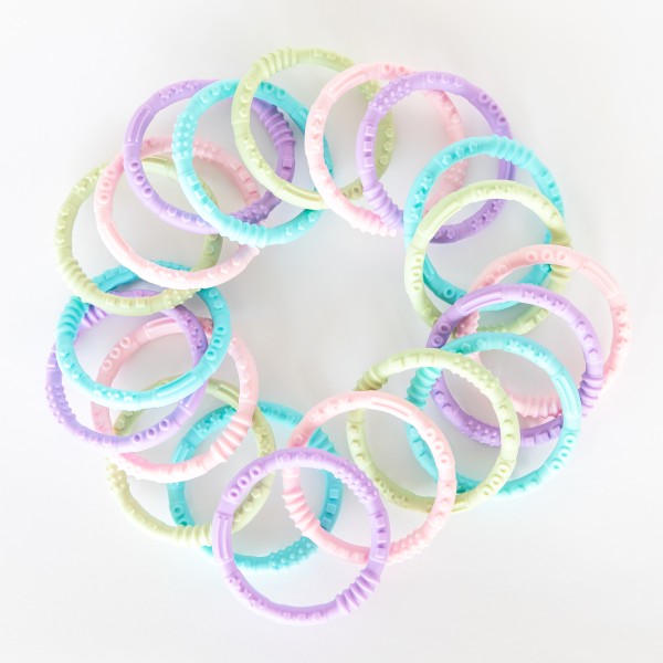 Second chance (no original packaging) - Silicone teething rings (4 pack) - Spring