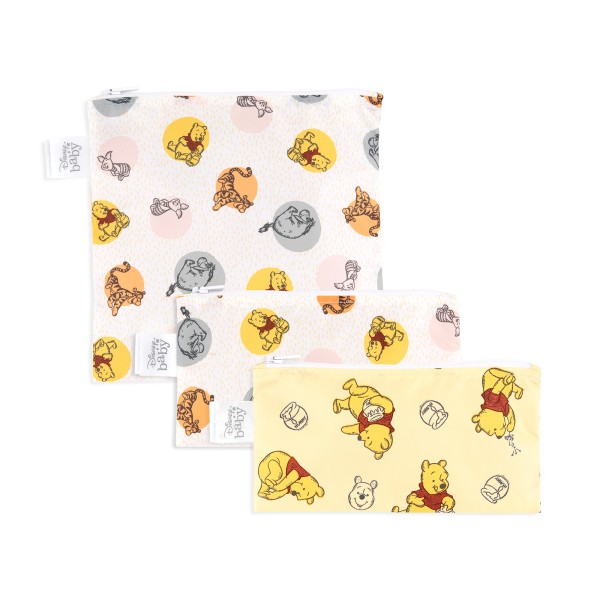 Tweede kans (zonder originele verpakking) - Herbruikbaar snackzakje (3 stuks) - Disney Winnie the Pooh and Friends
