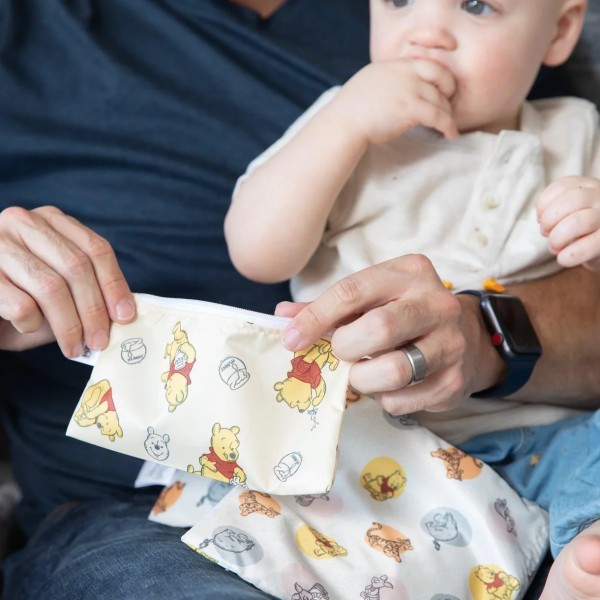 Tweede kans (zonder originele verpakking) - Herbruikbaar snackzakje (3 stuks) - Disney Winnie the Pooh and Friends